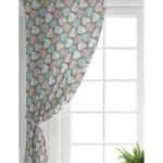 - Perde-7478-Gorsel-1 - Realhomes Realhomes Renkli Zeminli Yaprak Desenli Dijital Baskılı Modern Salon Fon Perde Realhomes