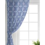 - Perde-7526-Gorsel-1 - Realhomes Realhomes Beyaz Zeminli Çini Desenli Dijital Baskılı Modern Salon Fon Perde Realhomes