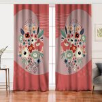 - Perde-7533-Gorsel - Realhomes Realhomes Renkli Zeminli Onedraw Çizimli Dijital Baskılı Modern Salon Fon Perde Realhomes