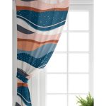 - Perde-7590-Gorsel-1 - Realhomes  Realhomes Renkli Zemin Üzerinde Geometrik Çizim Dijital Baskılı Modern Salon Fon Perde Realhomes