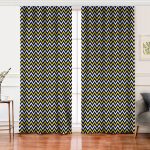 - Perde-7635-Gorsel - Realhomes  Realhomes Beyaz Zemin Üzerinde Renkli Geometrik Desenli Dijital Baskılı Modern Salon Fon Perde Realhomes