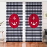 - Perde-7681-Gorsel - Realhomes  Realhomes Beyaz Zemin Üzerinde Renkli Çapa Desenli Dijital Baskılı Modern Salon Fon Perde Realhomes