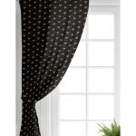 - Perde-7716-Gorsel-1 - Realhomes  Realhomes Siyah Zemin Üzerinde Gold Detaylı Fiyonk Çizimli Dijital Baskılı Modern Salon Fon Perde Realhomes