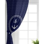 - Perde-7725-Gorsel-1 - Realhomes Realhomes Renkli Zemin Üzerinde Modern Çapa Desenli Dijital Baskılı Modern Salon Fon Perde Realhomes