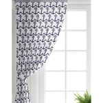 - Perde-7728-Gorsel-1 - Realhomes Realhomes Beyaz Zemin Üzerinde Geometrik Çizimli Çapa Desenli Dijital Baskılı Modern Salon Fon Perde Realhomes