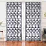 - Perde-7728-Gorsel - Realhomes Realhomes Beyaz Zemin Üzerinde Geometrik Çizimli Çapa Desenli Dijital Baskılı Modern Salon Fon Perde Realhomes