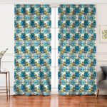 - Perde-7919-Gorsel - Realhomes Realhomes Beyaz Zemin Üzerinde Renkli Deniz Motifli Dijital Baskılı Modern Salon Fon Perde Realhomes