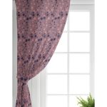 - Perde-7952-Gorsel-1 - Realhomes  Realhomes Renkli Zemin Üzerinde Kar tanesi Desenli Dijital Baskılı Modern Salon Fon Perde Realhomes