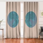 - Perde-8170-Gorsel - Realhomes  Realhomes Pastel Zemin Üzerinde Antik Desenli Dijital Baskılı Modern Salon Fon Perde Realhomes