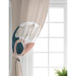 - Perde-8172-Gorsel-1 - Realhomes Realhomes Pastel Zemin Üzerinde Geometrik Desenli Dijital Baskılı Modern Salon Fon Perde Realhomes