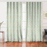 Realhomes Beyaz Zeminde Renkli Çizgili Gold Detaylı Kar tanesi Desenli Dijital Baskılı Modern Salon Fon Perde Realhomes