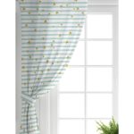 - Perde-8225-Gorsel-1 - Realhomes Realhomes Beyaz Zemin Üzerinde Renkli Çizgili Gold Detaylı Dijital Baskılı Modern Salon Fon Perde Realhomes