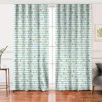 - Perde-8225-Gorsel - Realhomes Realhomes Beyaz Zemin Üzerinde Renkli Çizgili Gold Detaylı Dijital Baskılı Modern Salon Fon Perde Realhomes