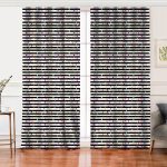 - Perde-8232-Gorsel - Realhomes Realhomes Beyaz Zemin Üzerinde Yatay Çizgili Renkli Puantiyeli Dijital Baskılı Modern Salon Fon Perde Realhomes