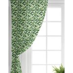 - Perde-8389-Gorsel-1 - Realhomes  Realhomes Beyaz Zemin Üzerinde Yeşil Yaprak Desenli Dijital Baskılı Modern Salon Fon Perde Realhomes