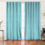 - Perde-8395-Gorsel - Realhomes  Realhomes Renkli Zemin Üzerinde Yılbaşı Desenli Dijital Baskılı Modern Salon Fon Perde Realhomes