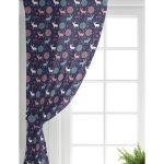 - Perde-8397-Gorsel-1 - Realhomes  Realhomes Renkli Zemin Üzerinde Geyik Desenli Dijital Baskılı Modern Salon Fon Perde Realhomes