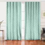 Realhomes Renkli Zemin Üzerinde Çam Ağacı Desenli Dijital Baskılı Modern Salon Fon Perde Realhomes