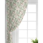 - Perde-8422-Gorsel-1 - Realhomes  Realhomes Renkli Zemin Üzerinde Beyaz Çiçek Desenli Dijital Baskılı Modern Salon Fon Perde Realhomes