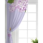 Realhomes Renkli Zemin Üzerinde Mum Desenli Çiçek Motifli Dijital Baskılı Modern Salon Fon Perde Realhomes