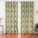 - Perde-8512-Gorsel - Realhomes Realhomes Beyaz Zemin Üzerinde Sonbahar Yaprak Desenli Dijital Baskılı Modern Salon Fon Perde Realhomes