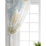 Realhomes Beyaz Zemin Üzerinde Mermer Desenli Dijital Baskılı Modern Salon Fon Perde Realhomes