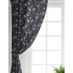 - Perde-8532-Gorsel-1 - Realhomes  Realhomes Siyah Zemin Üzerinde Renkli Çiçek Desenli Dijital Baskılı Modern Salon Fon Perde Realhomes