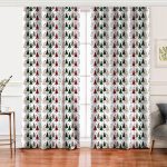 - Perde-8621-Gorsel - Realhomes Realhomes Beyaz Zemin Üzerinde Ekoseli Çam Ağacı Desenli Dijital Baskılı Modern Salon Fon Perde Realhomes