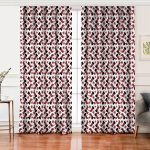 - Perde-8647-Gorsel - Realhomes Realhomes Beyaz Zemin Üzerinde Ekoseli Kar tanesi Desenli Dijital Baskılı Modern Salon Fon Perde Realhomes