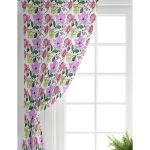 - Perde-8657-Gorsel-1 - Realhomes Realhomes Beyaz Zemin Üzerinde Renkli Çiçek Desenli Dijital Baskılı Modern Salon Fon Perde Realhomes