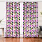 - Perde-8657-Gorsel - Realhomes Realhomes Beyaz Zemin Üzerinde Renkli Çiçek Desenli Dijital Baskılı Modern Salon Fon Perde Realhomes