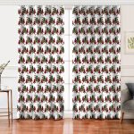 - Perde-8661-Gorsel - Realhomes  Realhomes Beyaz Zemin Üzerinde Ekoseli Çam Ağacı Desenli Dijital Baskılı Modern Salon Fon Perde Realhomes