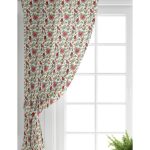 - Perde-8666-Gorsel-1 - Realhomes Realhomes Beyaz Zemin Üzerinde Çiçek Desenli Dijital Baskılı Modern Salon Fon Perde Realhomes