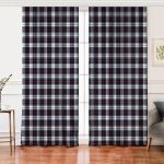 - Perde-8669-Gorsel - Realhomes Realhomes Beyaz Zemin Üzerinde Renkli Ekose Desenli Dijital Baskılı Modern Salon Fon Perde Realhomes