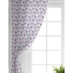 Realhomes Beyaz Zemin Üzerinde Renkli Kelebek Desenli Dijital Baskılı Modern Salon Fon Perde Realhomes