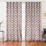 - Perde-8699-Gorsel - Realhomes Realhomes Pastel Zemin Üzerinde Yeşil Yaprak Desenli Dijital Baskılı Modern Salon Fon Perde Realhomes