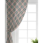 - Perde-8704-Gorsel-1 - Realhomes Realhomes Renkli Zemin Üzerinde Pastel Renkli Ekose Desenli Dijital Baskılı Modern Salon Fon Perde Realhomes