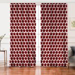 - Perde-8715-Gorsel - Realhomes Realhomes Beyaz Zemin Üzerinde Ekose Desenli Yaprak Dijital Baskılı Modern Salon Fon Perde Realhomes