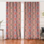 - Perde-8760-Gorsel - Realhomes Realhomes Beyaz Zemin Üzerinde Çini Desenli Dijital Baskılı Modern Salon Fon Perde Realhomes