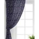 Realhomes Renkli Zemin Üzerinde Çapa Ve Halat Desenli Dijital Baskılı Modern Salon Fon Perde Realhomes