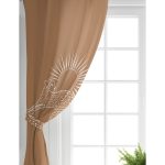 Realhomes Pastel Zemin Üzerinde Onedraw Çizimli Güneş Desenli Dijital Baskılı Modern Salon Fon Perde Realhomes