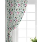 - Perde-8852-Gorsel-1 - Realhomes  Realhomes Renkli Zemin Üzerinde Kaktüs Desenli Dijital Baskılı Modern Salon Fon Perde Realhomes