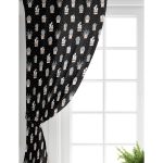 - Perde-8853-Gorsel-1 - Realhomes  Realhomes Siyah Zemin Üzerinde Kaktüs Desenli Dijital Baskılı Modern Salon Fon Perde Realhomes