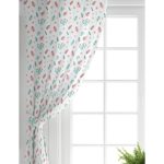 - Perde-8870-Gorsel-1 - Realhomes  Realhomes Beyaz Zemin Üzerinde Renkli Yaprak Desenli Dijital Baskılı Modern Salon Fon Perde Realhomes