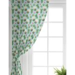 - Perde-8882-Gorsel-1 - Realhomes  Realhomes Renkli Zemin Üzerinde Kaktüs Desenli Dijital Baskılı Modern Salon Fon Perde Realhomes