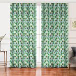 - Perde-8882-Gorsel - Realhomes  Realhomes Renkli Zemin Üzerinde Kaktüs Desenli Dijital Baskılı Modern Salon Fon Perde Realhomes