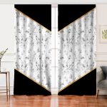 - Perde-8902-Gorsel - Realhomes  Realhomes Renkli Geometrik Desenli Mermer Motifli Dijital Baskılı Modern Salon Fon Perde Realhomes