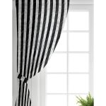 Realhomes Mermer Zeminli Siyah Çizgili Dijital Baskılı Modern Salon Fon Perde Realhomes