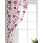 Realhomes Sevgililer Günü Temalı Özel Tasarım Dijital Baskılı Modern Salon Fon Perde Realhomes