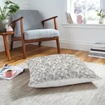 - format_webp - Realhomes  Gri Kot Zeminde Çiçek ve Dal Motifli Özel Tasarım Yer Minderi Realhomes